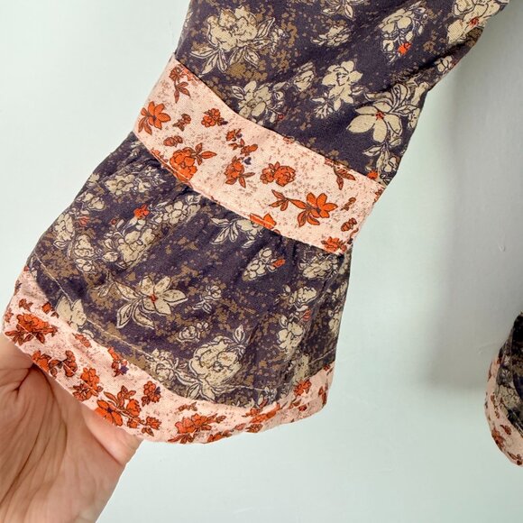 LOGO Lab by Lori Goldstein 3/4 Sleeve Crew Neck Bed Jacket Floral Size Large L - Picture 7 of 16